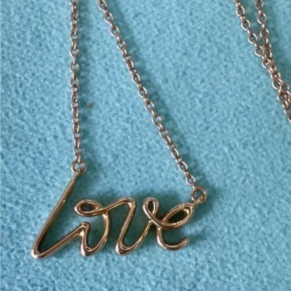 TIFFANY & CO. 18k Yellow Gold Paloma Picasso Love Pendant Necklace 16.3”